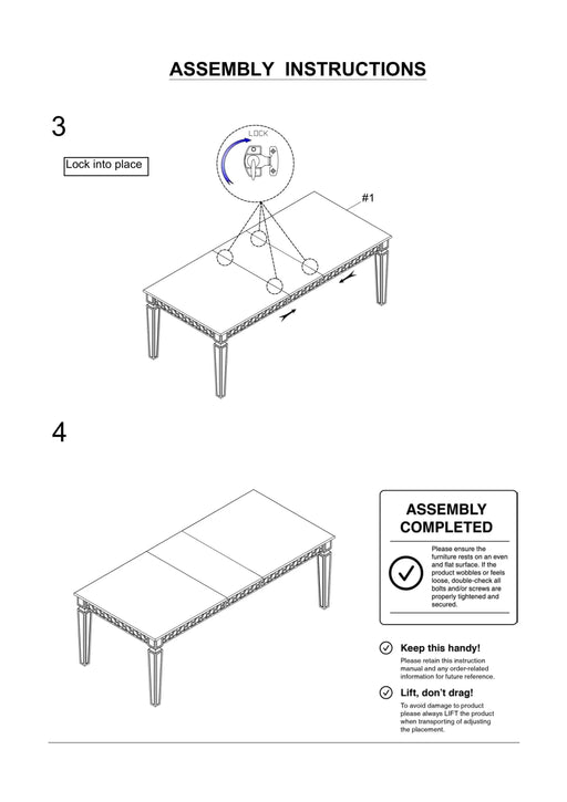 Silver Dining Table w Leaf Mirror Accent Design Contemporary 1pc Glam Table Dining Room Furniture Default -DTYStore