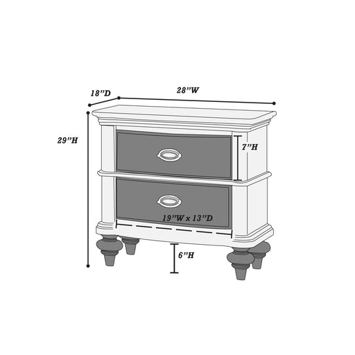 Silver Faux Leather Glamorous 3pc Bedroom Set Queen Size Bed 2x Nightstands Tufted Headboard Furniture Default -DTYStore