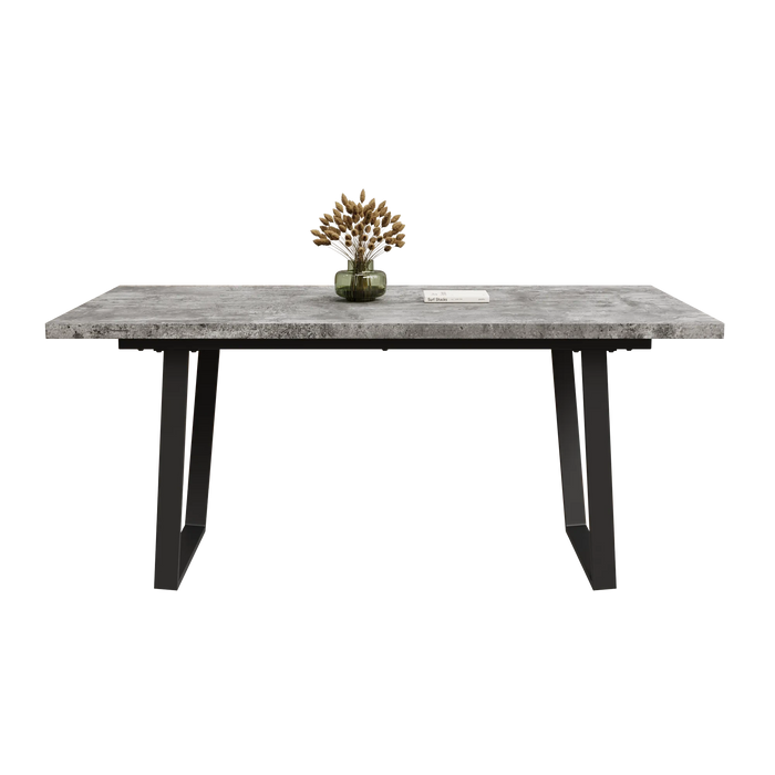 Simple and modern design, 6-person dining table, 62.9-inch rectangular MDF dining table, perfect for kitchen and dining rooms Default -DTYStore