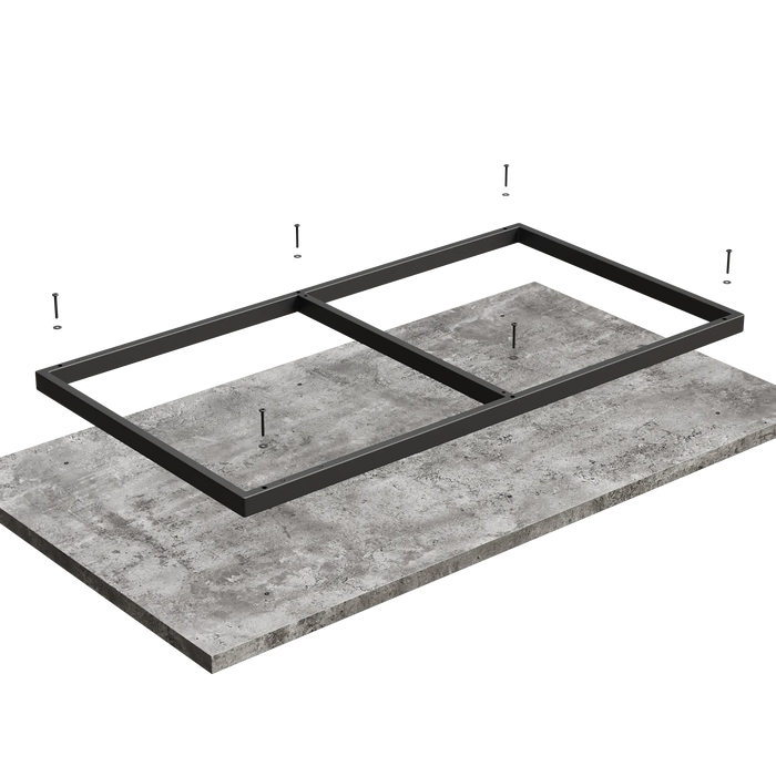 Simple and modern design, 6-person dining table, 62.9-inch rectangular MDF dining table, perfect for kitchen and dining rooms Default -DTYStore