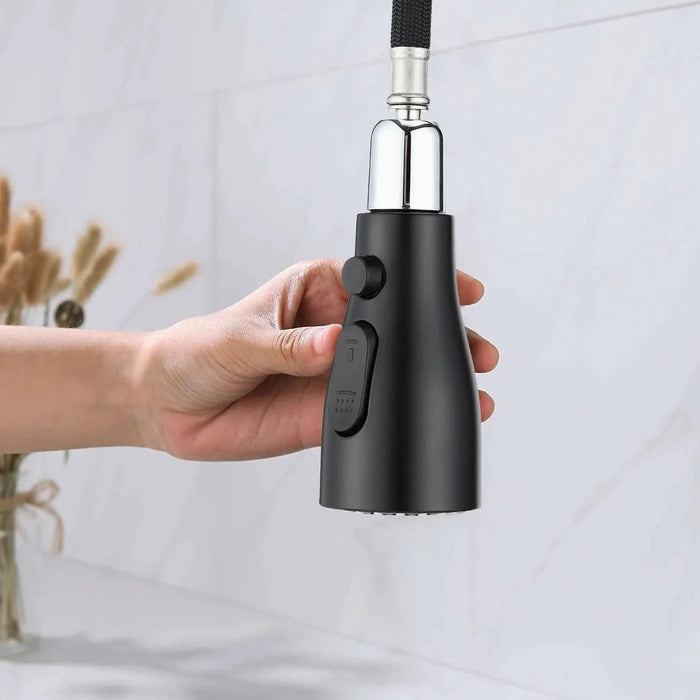 Single Handle Pull Down Kitchen Sink Faucet Matte Black - DTY Store