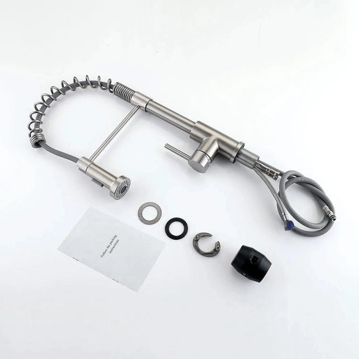 Single Handle Pull Down Sprayer Kitchen Sink Faucet Default -DTYStore