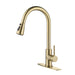 Single Handle Stainless Steel Kitchen Sink Faucet with Pull Down Sprayer - DTY Store