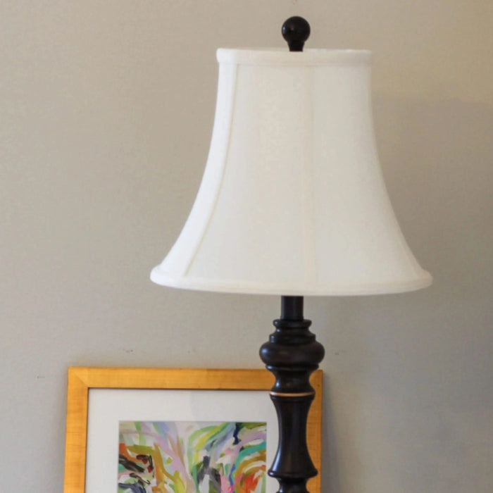 Slant Bell Softback Lampshade with Washer Fitter, White Default -DTYStore