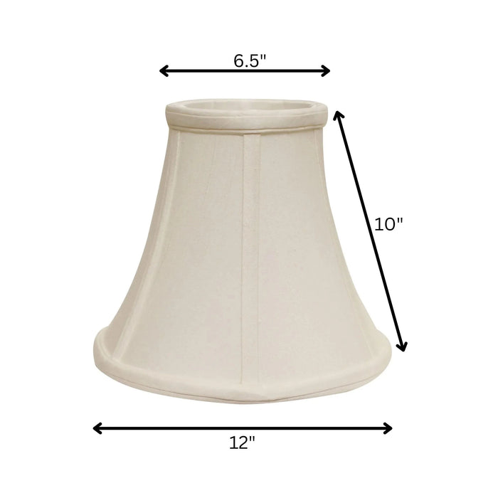 Slant Bell Softback Lampshade with Washer Fitter, White Default -DTYStore