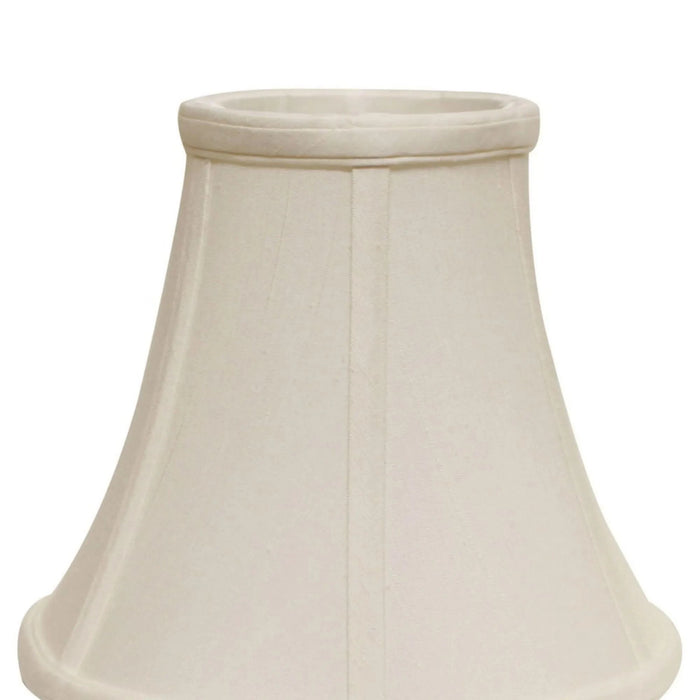 Slant Bell Softback Lampshade with Washer Fitter, White Natural Fabric Lampshade for Table Lamps, 7' Top x 14' Bottom x 11' Height Default -DTYStore