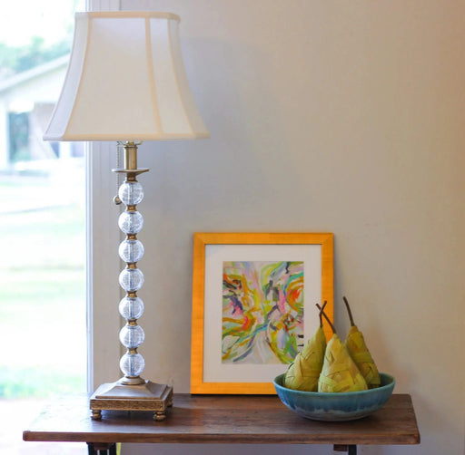 Slant Cut Corner Square Bell Softback Lampshade with Washer Fitter, White Default -DTYStore