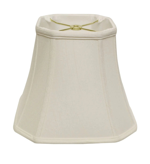 Slant Cut Corner Square Bell Softback Lampshade with Washer Fitter, White Default -DTYStore
