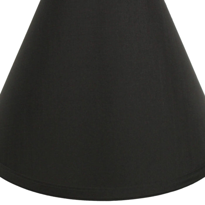 Slant Deep Cone Hardback Lampshade with Washer Fitter, Black Default -DTYStore
