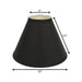 Slant Deep Cone Hardback Lampshade with Washer Fitter, Black Default -DTYStore