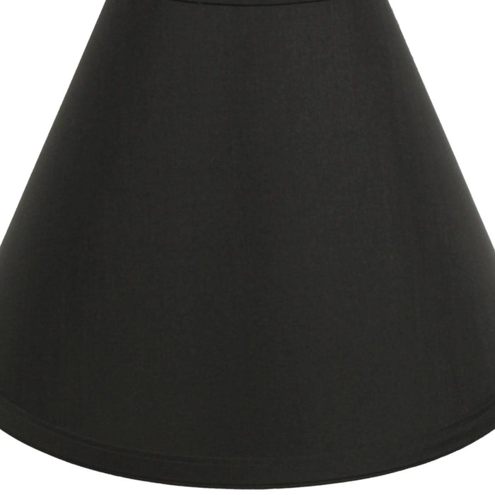 Slant Deep Cone Hardback Lampshade with Washer Fitter, Black Default -DTYStore