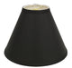Slant Deep Cone Hardback Lampshade with Washer Fitter, Black Default -DTYStore