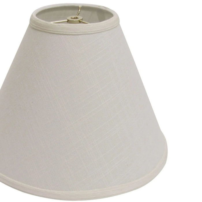 Slant Deep Cone Hardback Lampshade with Washer Fitter, Off White Default -DTYStore