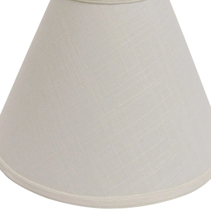 Slant Deep Cone Hardback Lampshade with Washer Fitter, Off White Default -DTYStore