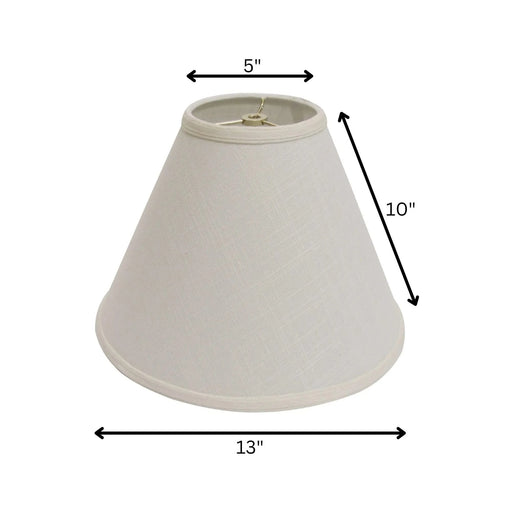 Slant Deep Cone Hardback Lampshade with Washer Fitter, Off White Default -DTYStore