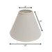 Slant Deep Cone Hardback Lampshade with Washer Fitter, Off White Default -DTYStore