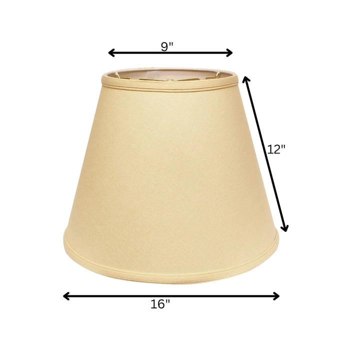 Slant Deep Empire Hardback Lampshade with Washer Fitter, Beige Default -DTYStore