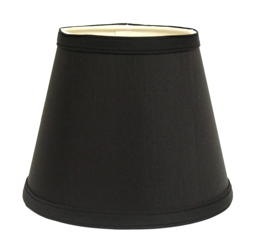 Slant Empire Hardback Lampshade with Uno Fitter, Black (with white lining) Default -DTYStore