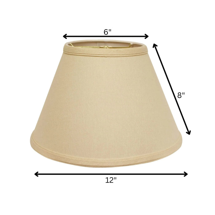 Slant Empire Hardback Lampshade with Washer Fitter, Beige Default -DTYStore