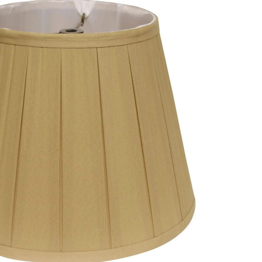 Slant English Box Pleat Softback Lampshade with Washer Fitter, Honey Default -DTYStore