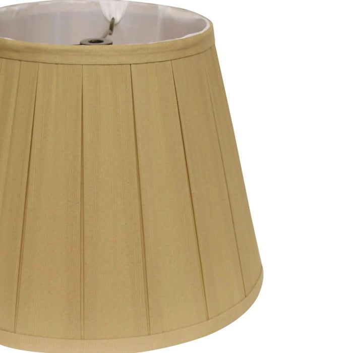 Slant English Box Pleat Softback Lampshade with Washer Fitter, Honey Default -DTYStore