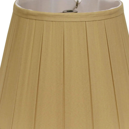 Slant English Box Pleat Softback Lampshade with Washer Fitter, Honey Default -DTYStore