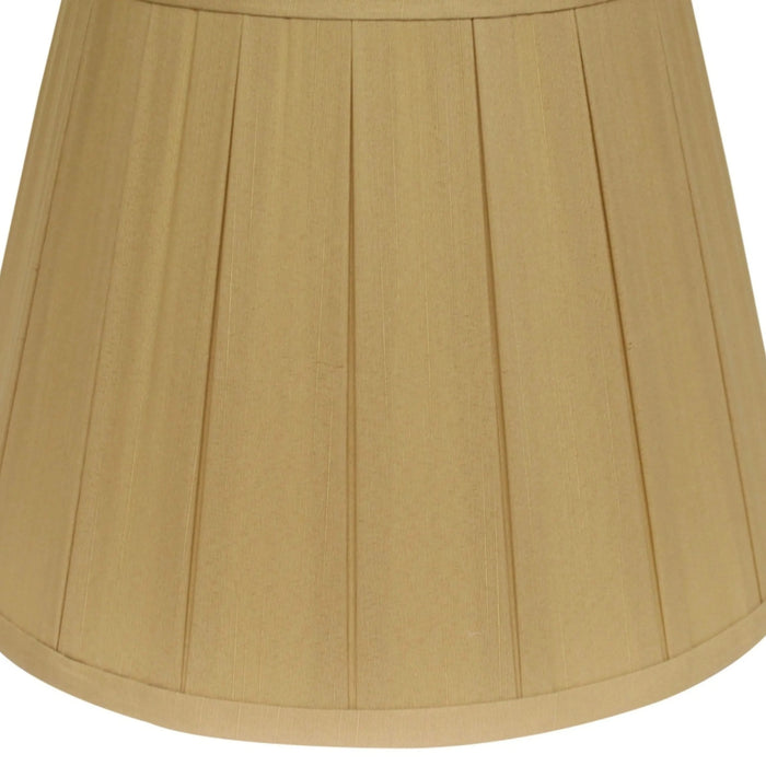 Slant English Box Pleat Softback Lampshade with Washer Fitter, Honey Default -DTYStore
