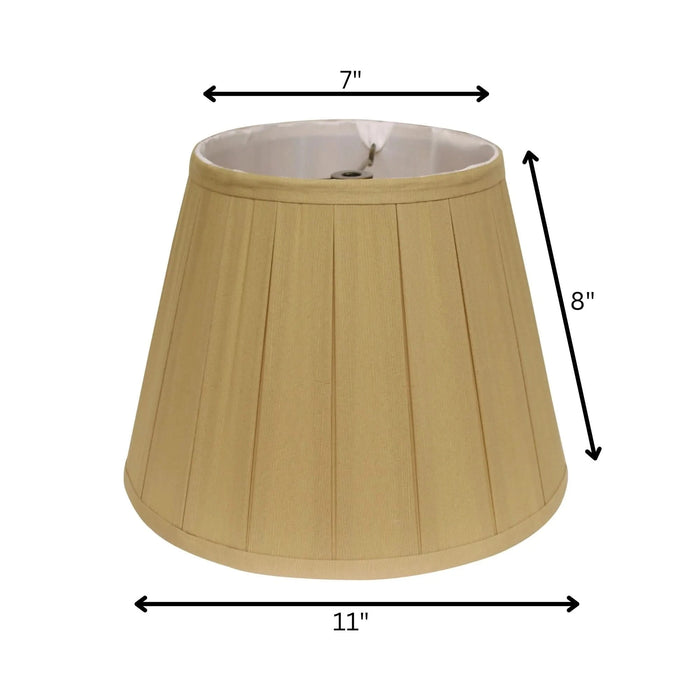 Slant English Box Pleat Softback Lampshade with Washer Fitter, Honey Default -DTYStore