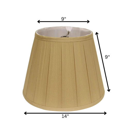 Slant English Box Pleat Softback Lampshade with Washer Fitter, Honey Default -DTYStore