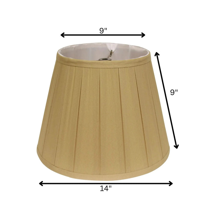 Slant English Box Pleat Softback Lampshade with Washer Fitter, Honey Default -DTYStore