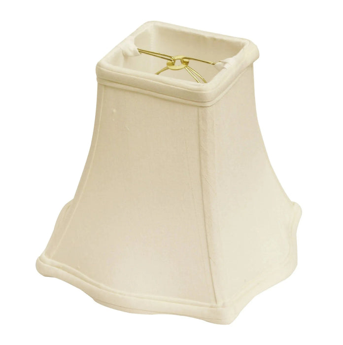 Slant Fancy Square Softback Lampshade with Bulb Clip, White Default -DTYStore