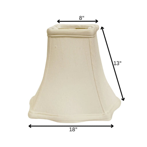 Slant Fancy Square Softback Lampshade with Washer Fitter, White Default -DTYStore