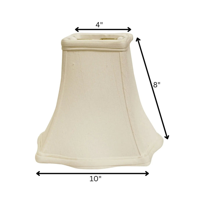 Slant Fancy Square Softback Lampshade with Washer Fitter, White Default -DTYStore