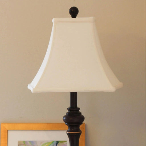 Slant Fancy Square Softback Lampshade with Washer Fitter, White Default -DTYStore