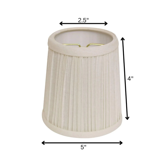 Slant Hardback Chandelier Lampshade with Flame Clip, White (Set of 6) Default -DTYStore