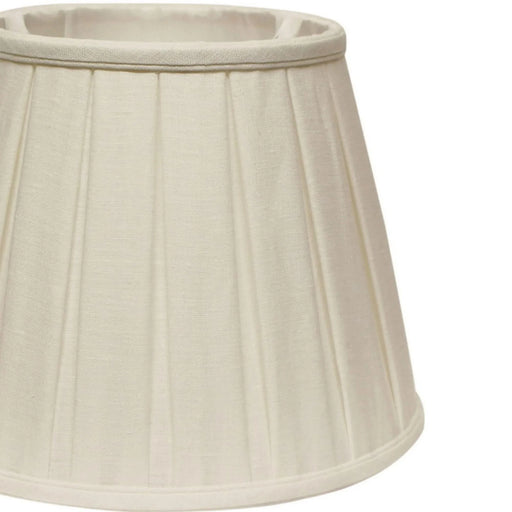 Slant Linen Box Pleat Softback Lampshade with Washer Fitter, White Default -DTYStore