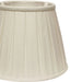Slant Linen Box Pleat Softback Lampshade with Washer Fitter, White Default -DTYStore