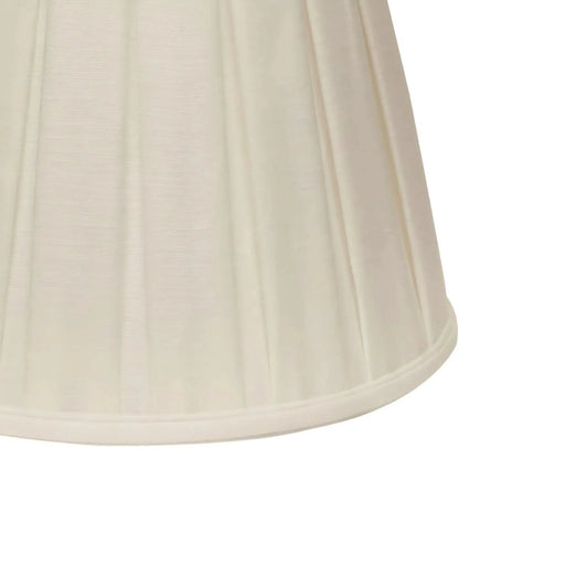 Slant Linen Box Pleat Softback Lampshade with Washer Fitter, White Default -DTYStore