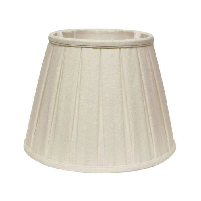 Slant Linen Box Pleat Softback Lampshade with Washer Fitter, White Default -DTYStore