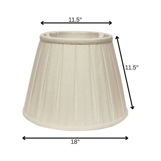 Slant Linen Box Pleat Softback Lampshade with Washer Fitter, White Default -DTYStore
