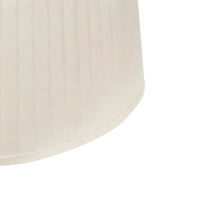 Slant Linen Oval Side Pleat Softback Lampshade with Washer Fitter, White Default -DTYStore