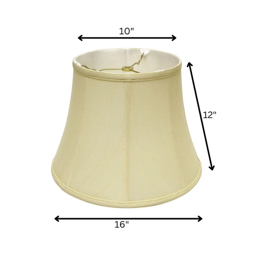Slant Modified Bell Softback Lampshade with Washer Fitter, Antique White Default -DTYStore