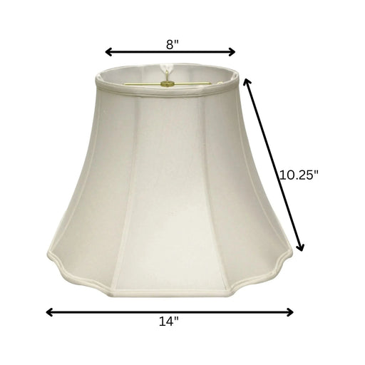 Slant Modified Fancy Octagon Softback Lampshade with Washer Fitter, White Default -DTYStore