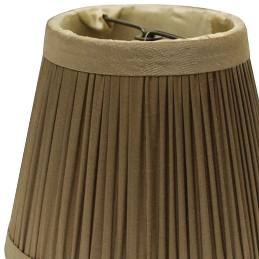 Slant Pencil Pleat Chandelier Lampshade with Flame Clip, Ash (Set of 6) Default -DTYStore