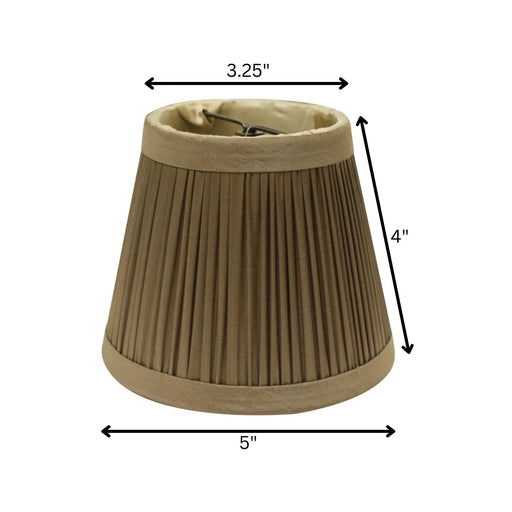 Slant Pencil Pleat Chandelier Lampshade with Flame Clip, Ash (Set of 6) Default -DTYStore