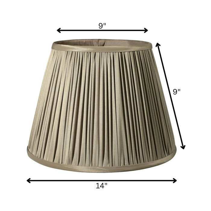 Slant Pencil Pleat Softback Lampshade with Washer Fitter, Ash Default -DTYStore