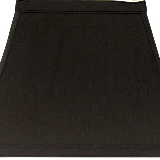 Slant Rectangle Bell Hardback Lampshade with Washer Fitter, Black (with white lining) Default -DTYStore