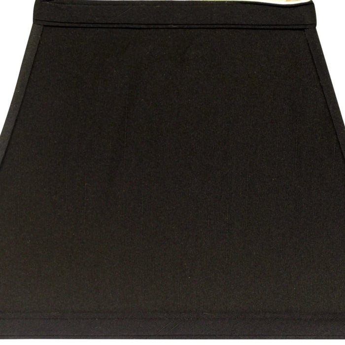 Slant Rectangle Bell Hardback Lampshade with Washer Fitter, Black (with white lining) Default -DTYStore