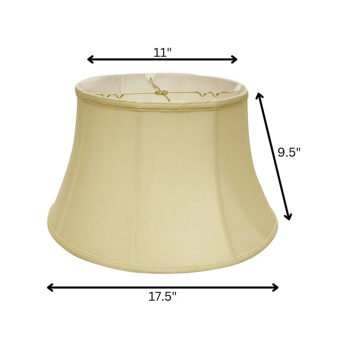 Slant Shallow Drum Softback Lampshade with Washer Fitter, Antique White Default -DTYStore