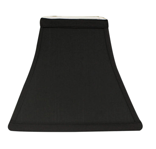 Slant Square Bell Hardback Lampshade with Washer Fitter, Black (with white lining) Default -DTYStore
